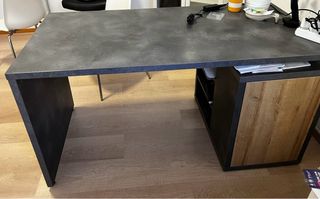 Scrivania ufficio moderna grigio/legno