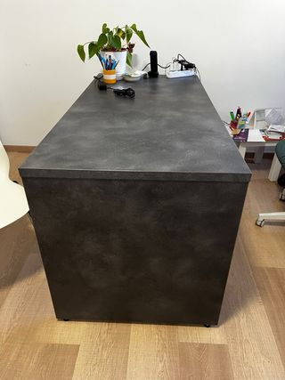 Scrivania ufficio moderna grigio/legno