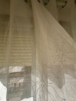 2 Cortinas Visillo Blancas