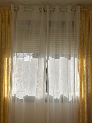 2 Cortinas Visillo Blancas