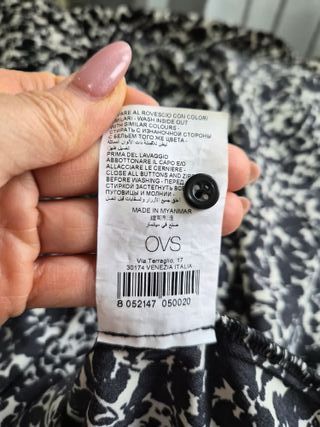 Vestito fiorato bianco e nero