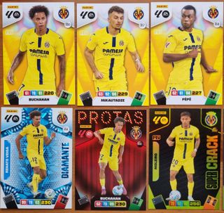 Cromos VILLARREAL CF. Liga 2025 2026 Adrenalyn XL