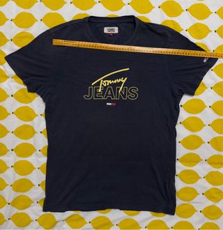 T-shirt Tommy Jeans nera logo oro – Originale - L