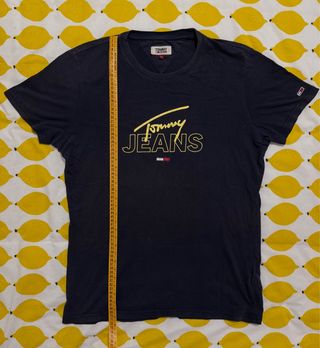 T-shirt Tommy Jeans nera logo oro – Originale - L