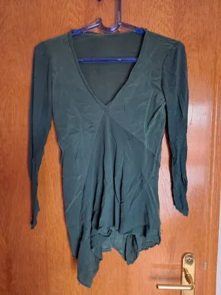 Blusa verde manga larga