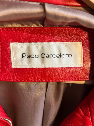 Cazadora Piel Roja Natural Marca Paco Carcelero
