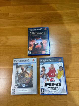 3 Juegos PS2: Star Wars, Medal of Honor, FIFA