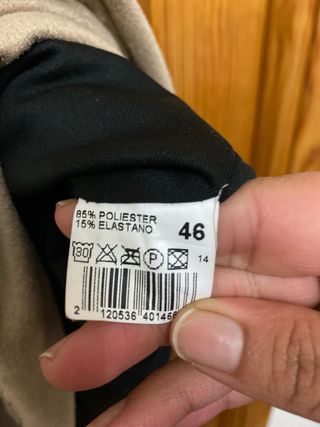 Vestido Beige y Negro Talla XXXL