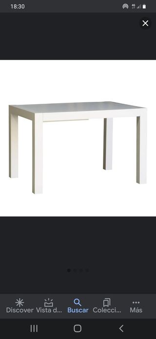 Mesa comedor extensible (140-190) Banak blanca.