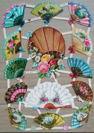 Lamina Cromos troquelados EF 7392.Abanicos