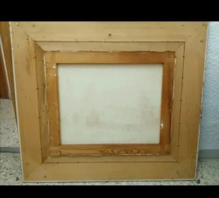 Cuadro Óleo Precioso Dorado y Gris 84 x 75 cm