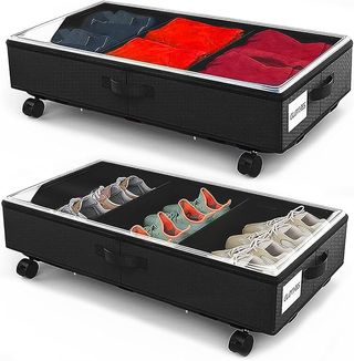 Cajas almacenaje con ruedas 2 uds bajo cama