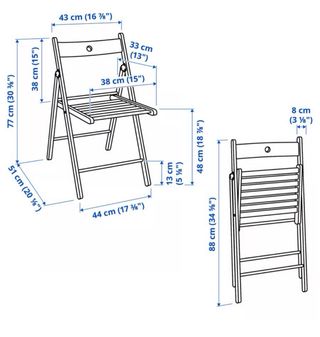 7 Sillas plegables de madera ikea