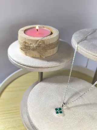 Collar Plata 925 con Dije Verde