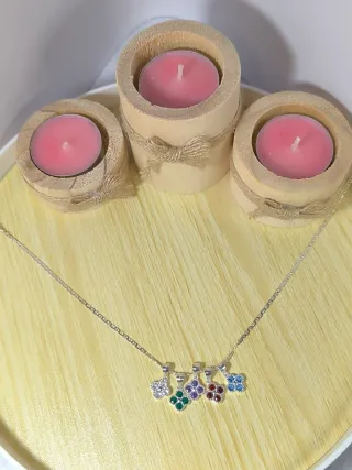 Collar Plata 925 con Dije Verde