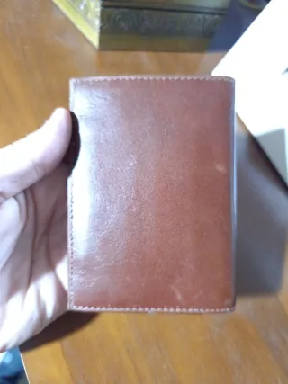 Cartera de mano hombre piel marrón