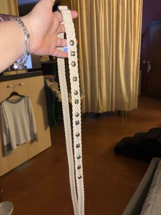 Cintura COME NUOVA:doppio giro in pelle intrecciat