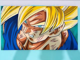 Cuadro Spray Goku medidas: 140 largo 80 alto