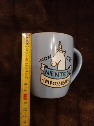 Tazza Mr.Wonderful Azzurra con Unicorno