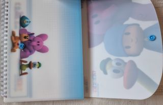 Pocoyo Pato Elly libreta con regla y portafolios
