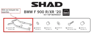 Soporte Top Case SHAD — BMW F900R / F900XR