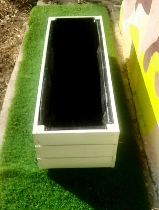 Jardinera Grande Madera Blanca