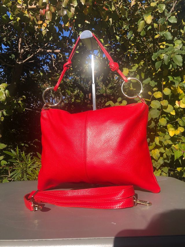 Bolso Piel Rojo Auténtica