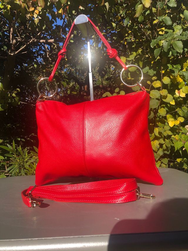 Bolso Piel Rojo Auténtica