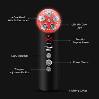 Masajeador Facial ONE BEAUTY Negro/Plata