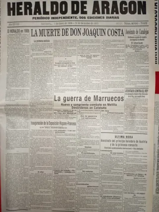 Heraldos de Aragón (11 periódicos) Facsímil