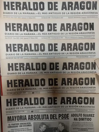 Heraldos de Aragón (11 periódicos) Facsímil