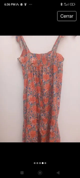 Vestido largo estampado floral verano