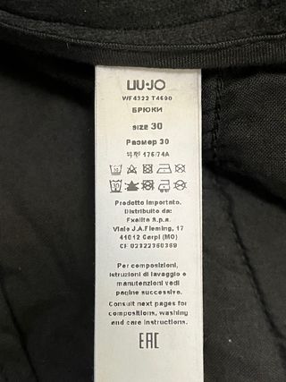 Pantaloni Liu Jo neri taglia L