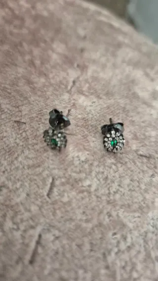 Pendientes Plata y Circonitas Verdes