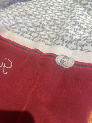 Foulard Gucci seta bordeaux e bianco