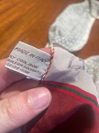 Foulard Gucci seta bordeaux e bianco