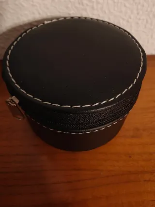 Reloj joyero piel negro y plateado