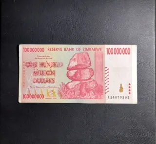 🇿🇼 Billete 100 Millones Zimbabue 2008