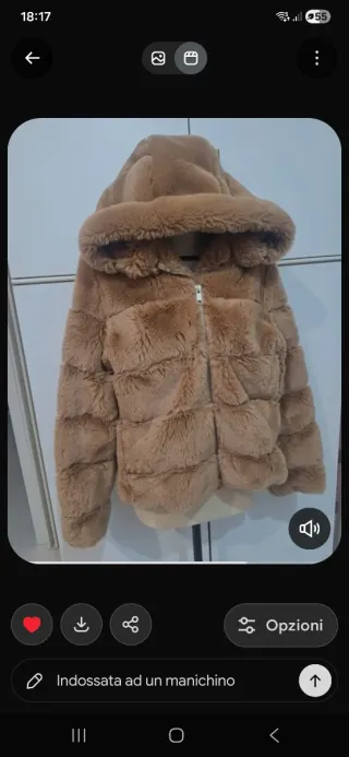 Giacca donna in pelliccia sintetica