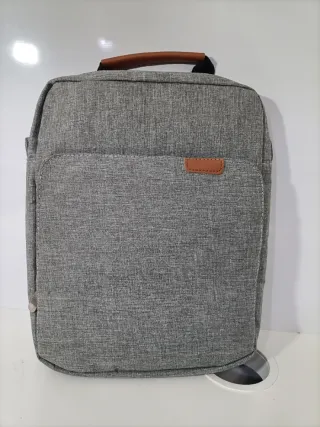 Bolso bandolera para portátil o tablet gris