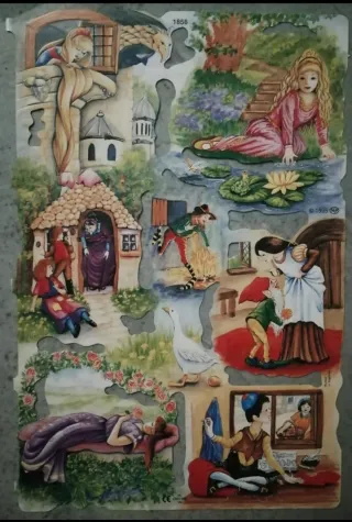 Lamina Cromos troquelados MLP 1856. Cuentos