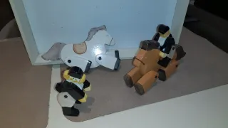 Coppia di cavalli in ceramica