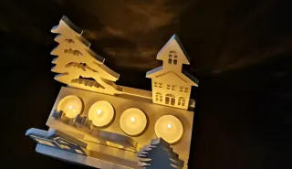 Portavelas Navideño