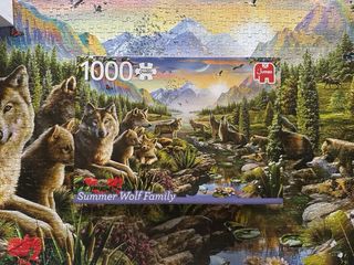 Puzzle Jumbo 1000 Piezas Summer Wolf Family