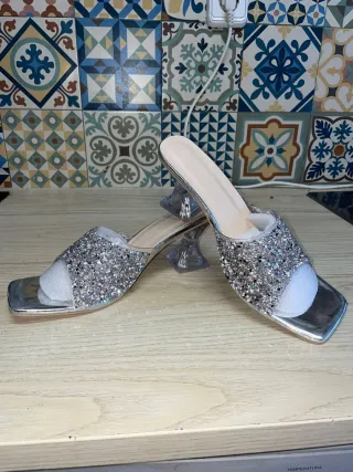 Vestido de Novia Sirena Blanco y Plateado