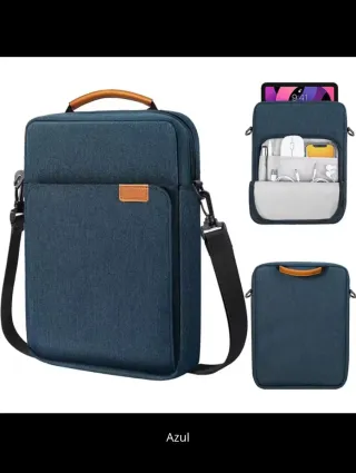 Bolso bandolera transporte Laptop Portátil Azul