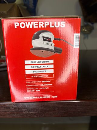 Lijadora Palm Sander Powerplus 130W Nueva!