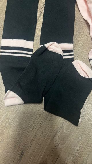 Leotardos niña negros y rosas