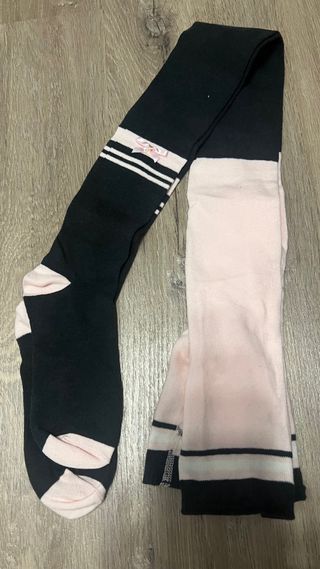 Leotardos niña negros y rosas