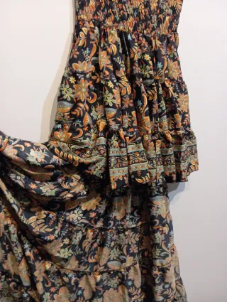 Falda asimétrica  estampada bohemia